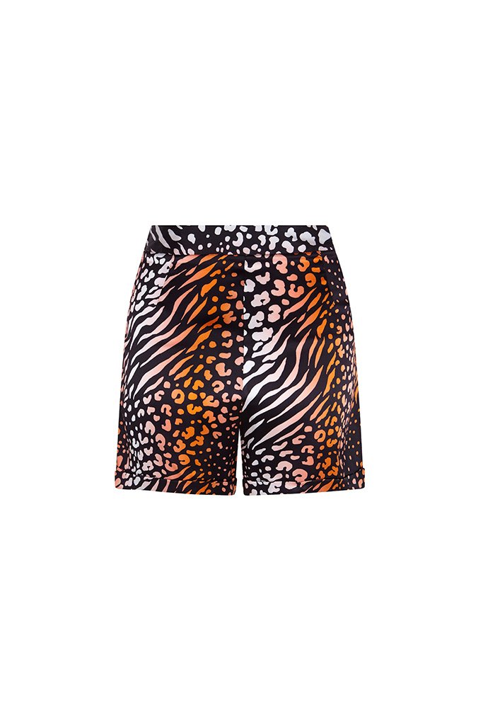 CORAL LEOPARD Tailored Shorts