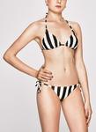 Black & White Stripes Triangle Bikini