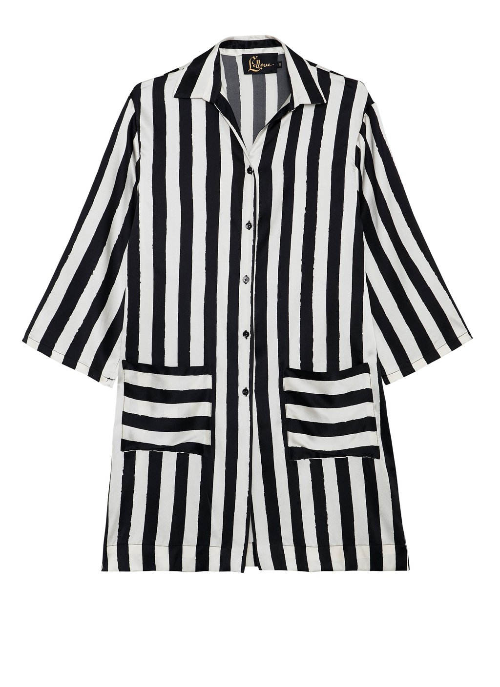 Black & White Stripes Pyjama Shirt