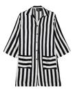 Black & White Stripes Pyjama Shirt